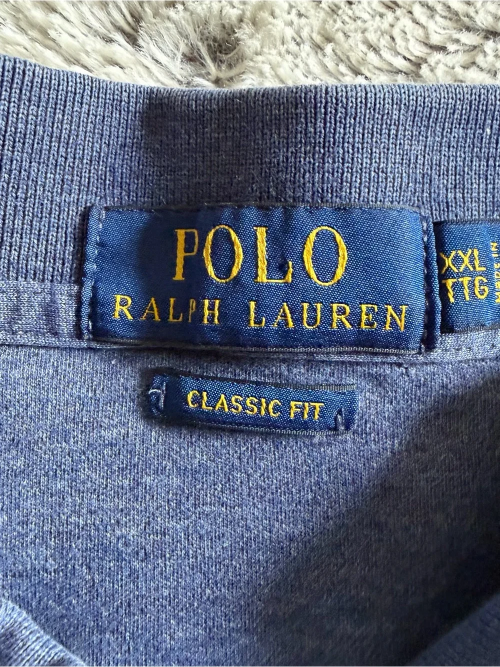 Polo Ralph Lauren Polo Shirt Mens 2XL Navy Short Sleeve Classic Fit Pony Logo